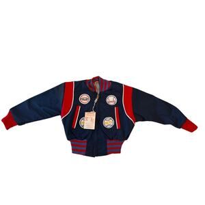 MLB Teams Varsity Bomber Jacket Boys Size 4 Phillies Yankees Mets Blue Vintage